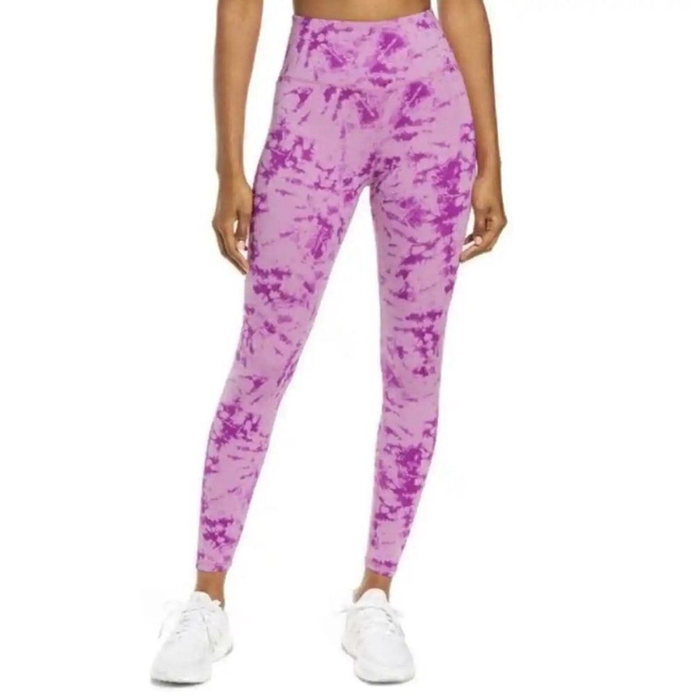 IVL Collective purple tie dye high rise leggings